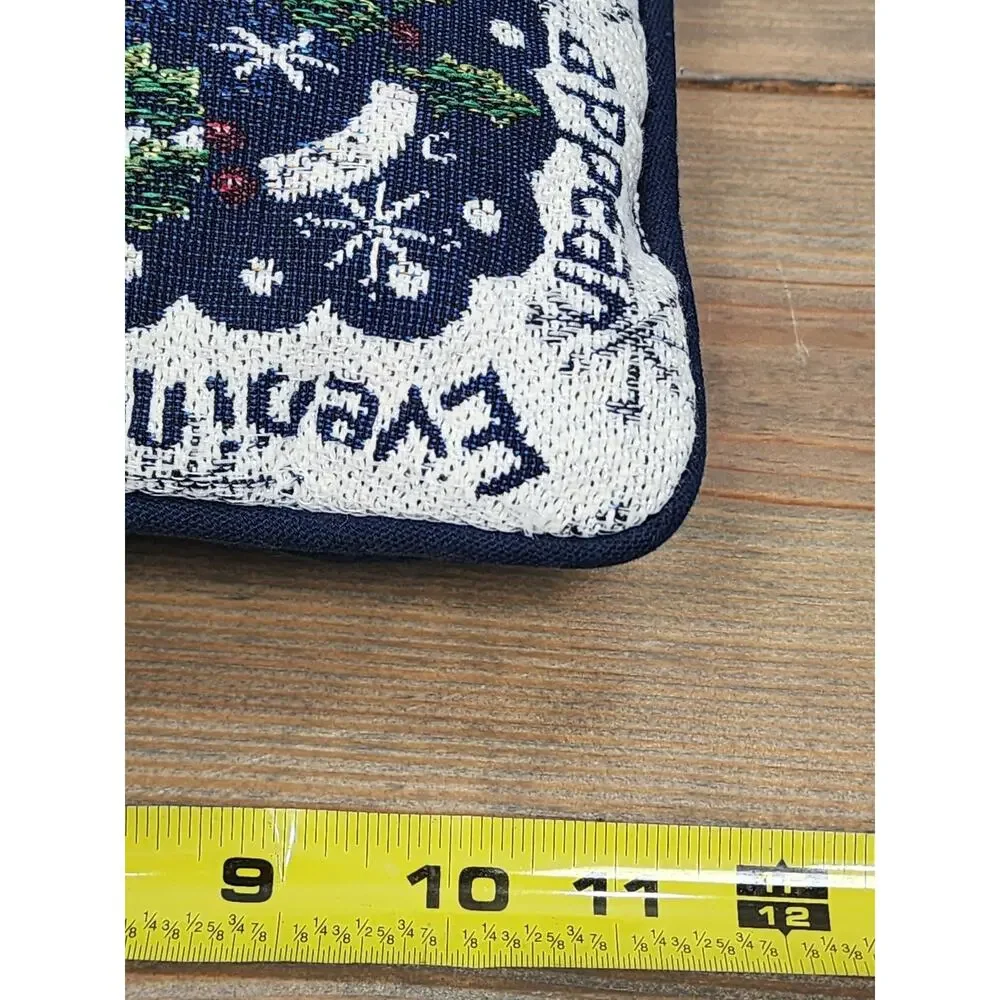 Christmas Angel Tapestry Throw Pillow 10” X 10”